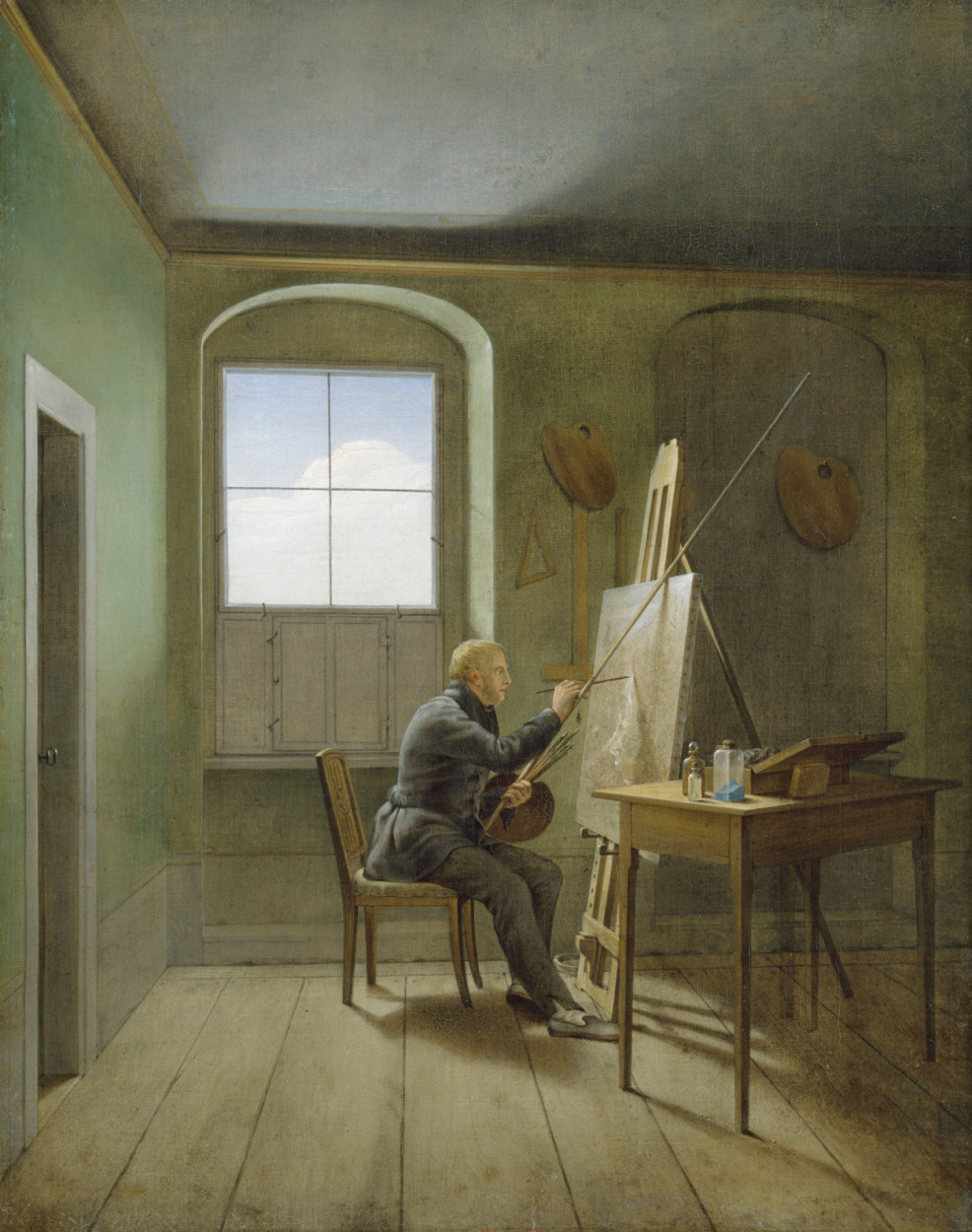 Versión de Hamburgo de la obra “Caspar David Friedrich en su taller”, de Georg Friedrich Kersting./ Getty Images