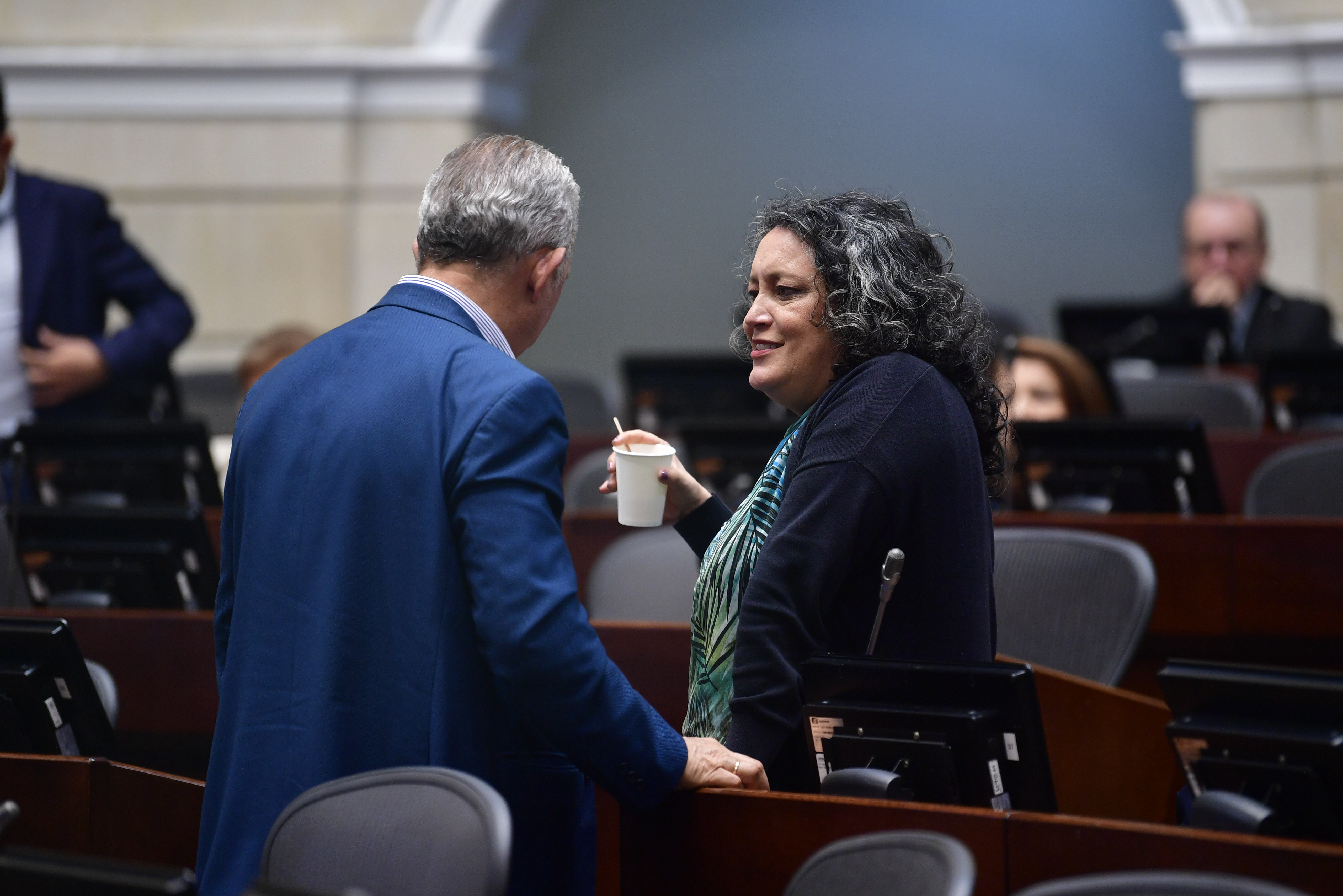 Senadora del partido Alianza Verde durante el Proyecto que pide reducir el salario de los congresistas en el Senado de la República