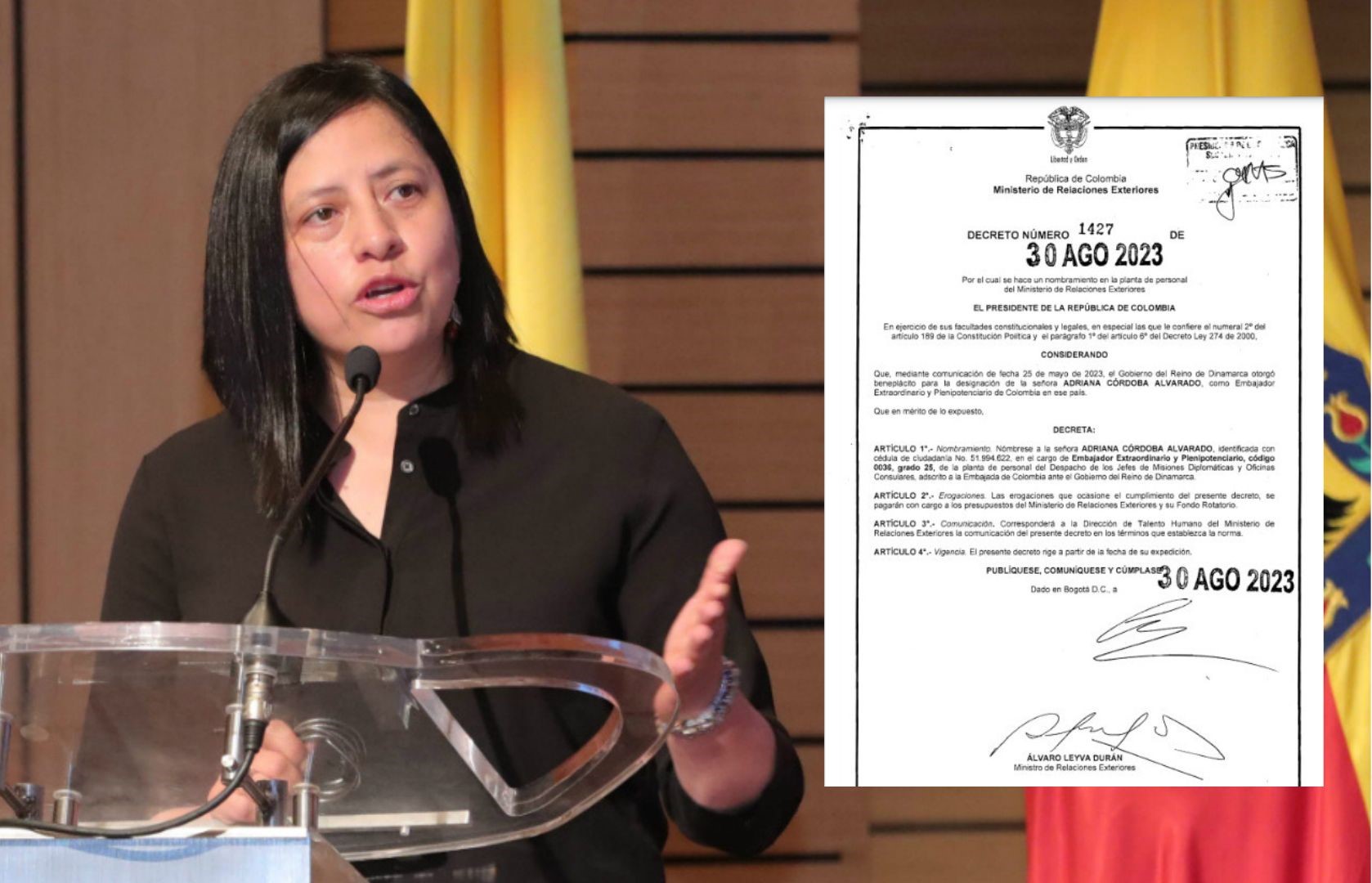 Adriana Córdoba, esposa de Antanas Mockus, es la nueva embajadora en Dinamarca