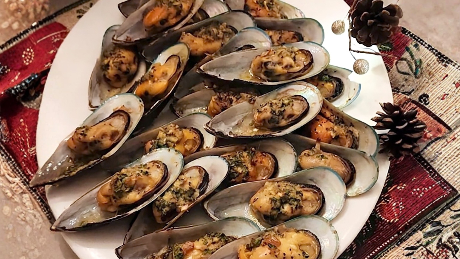 Mejillones con mantequilla y hierbas
