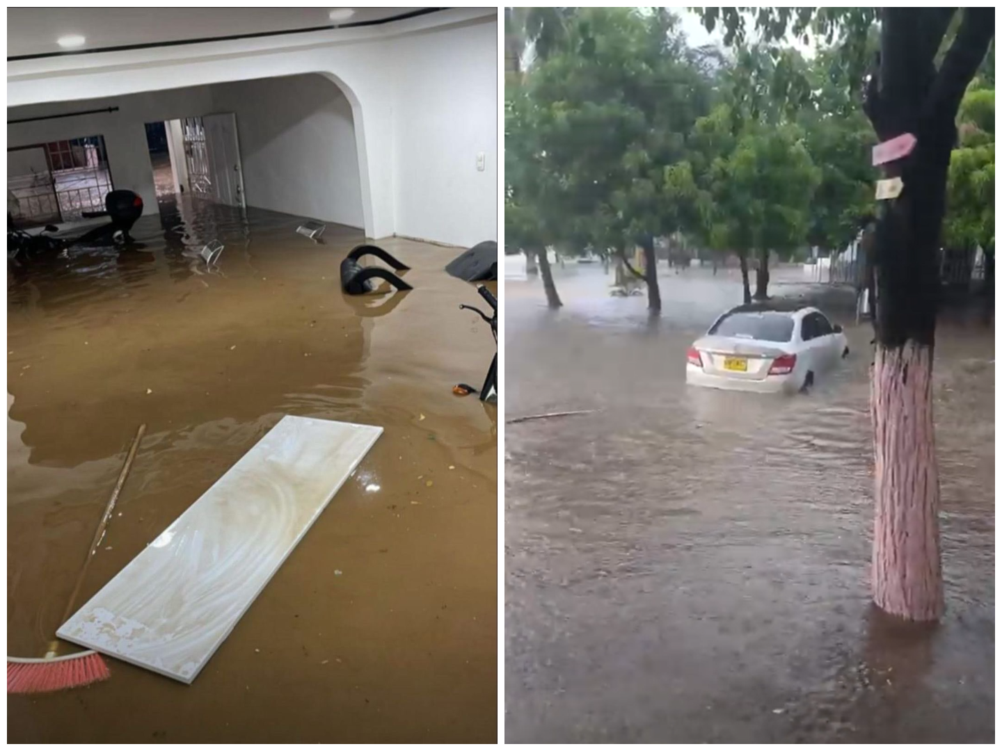 Lluvias en Santa Marta dejaron tres viviendas colapsadas