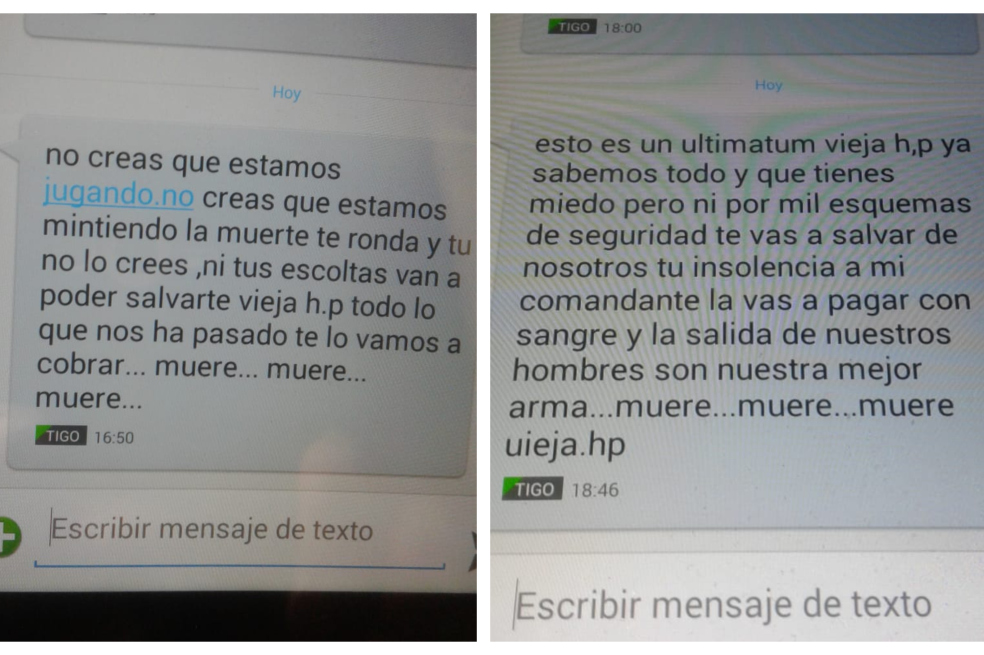 Este hecho se suma a una serie de amenazas que en mensajes de texto advierten que le “van a cobrar” a Castillo su participación como víctima en el proceso judicial que se sigue contra el general(r) Mario Montoya ante la Jurisdicción Especial de Paz (JEP) por el caso de los llamados falsos positivos.