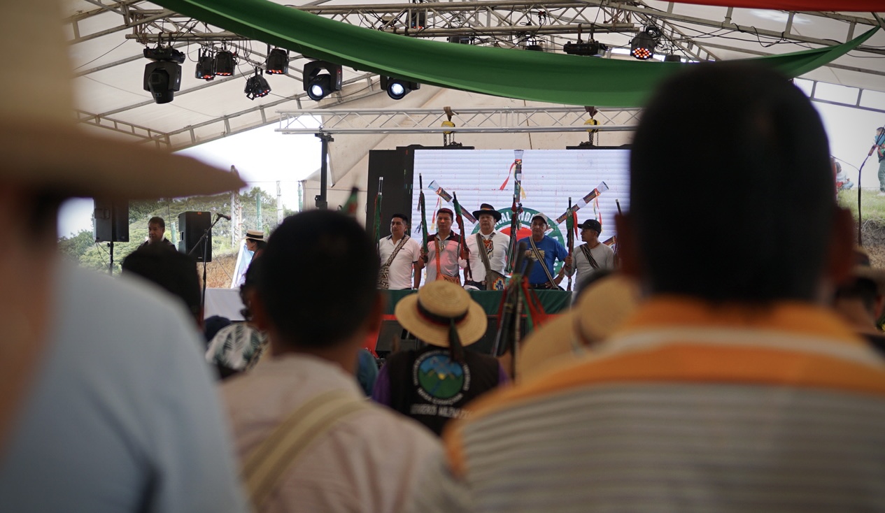 Las principales autoridades indígenas del Cauca hacen presencia en la minga, a la que asistirían más de 5.000 comuneros.