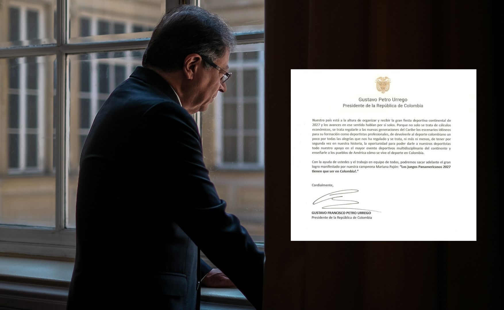 Esta es la carta que Petro envió a Panam Sports para recuperar los Panamericanos