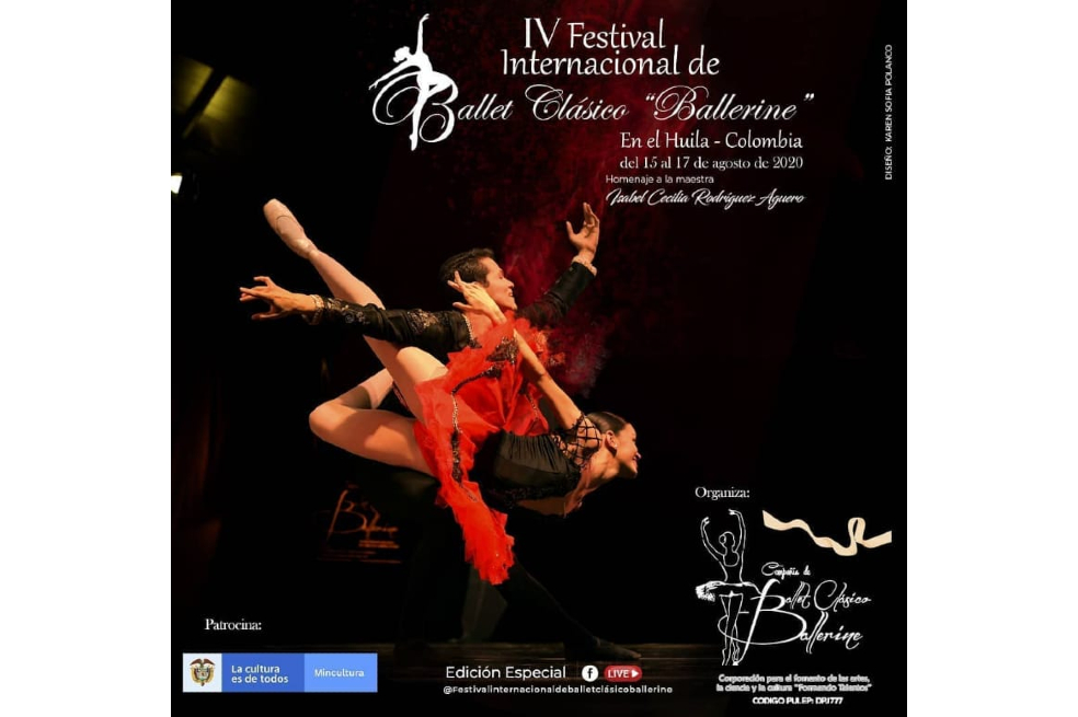 El cuarto Festival Internacional de Ballet Clásico Ballerine del Huila será virtual