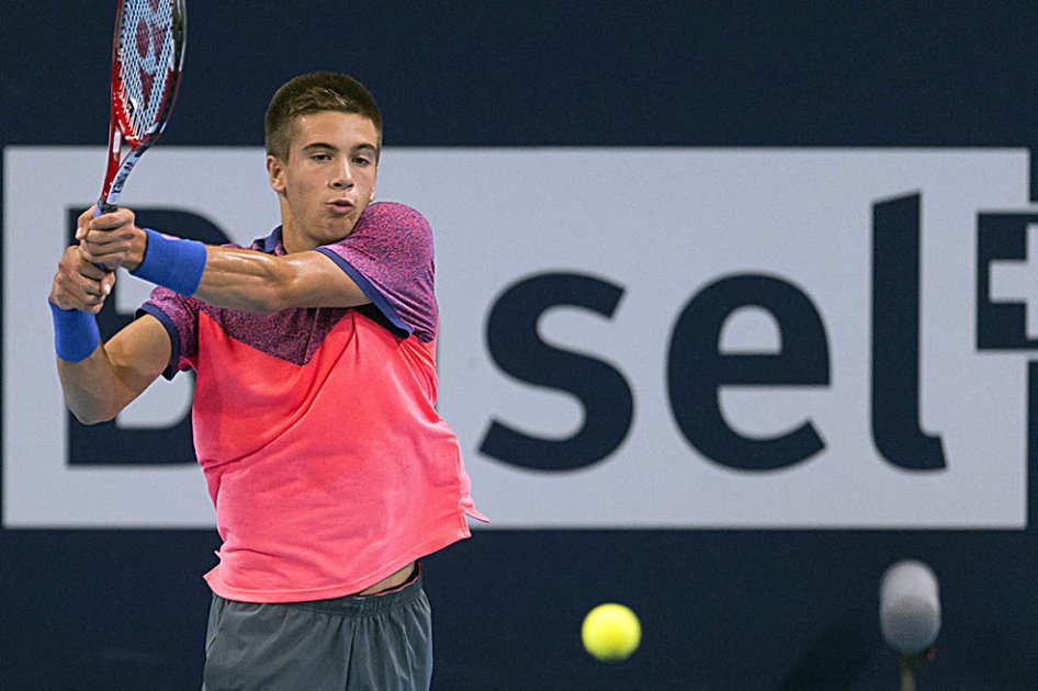 Borna Coric, tenista croata de 17 años que eliminó a Rafael Nadal. //AFP