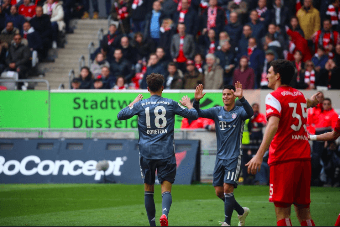 James Rodríguez sumó minutos en la goleada de Bayern Múnich