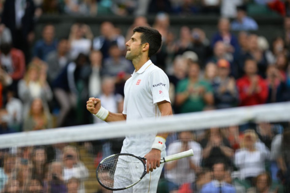 Djokovic celebra su victoria ante Mannarino. Foto: AFP