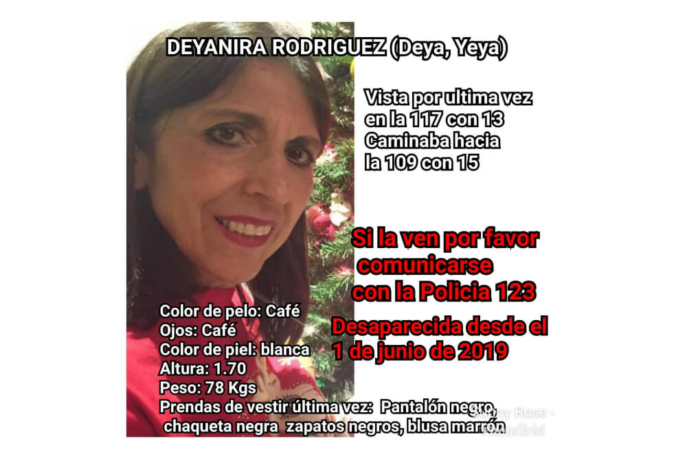 ¿La ha visto? Allegados de Deyanira Rodríguez buscan información sobre su paradero