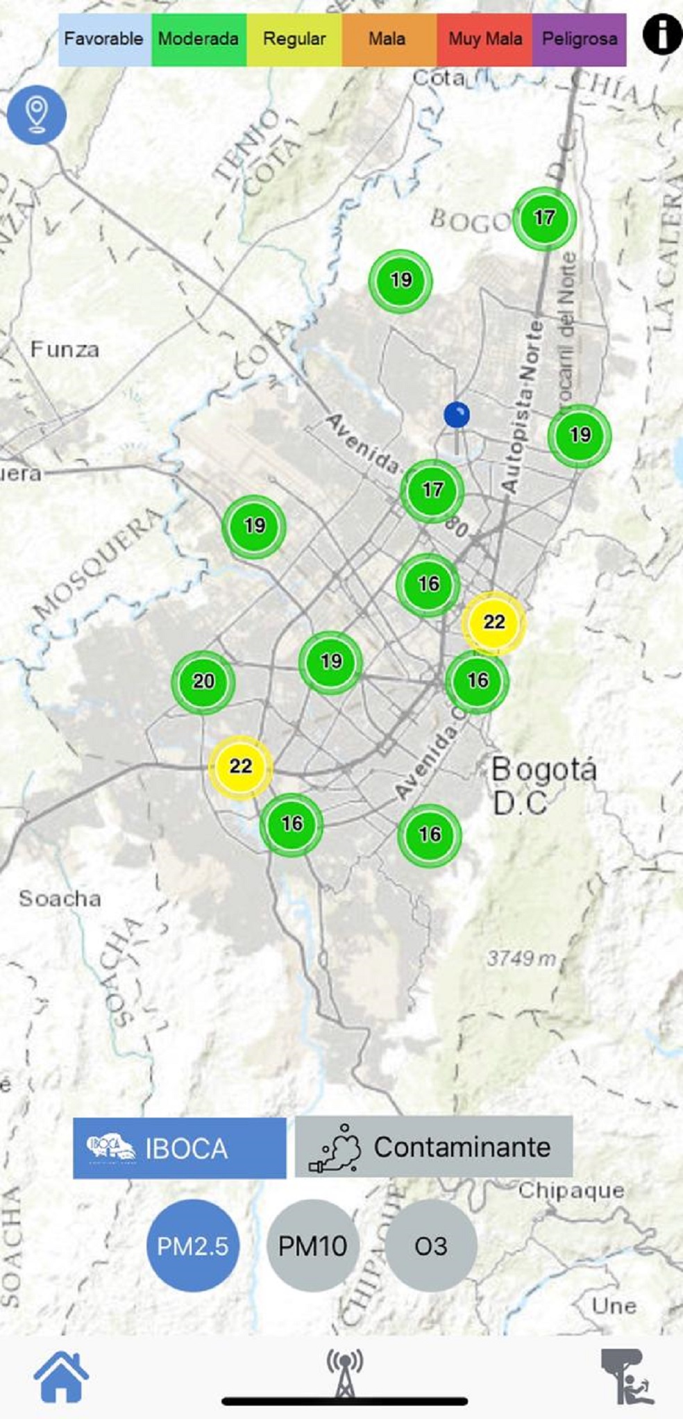 Para mejorar las condiciones del aire en la ciudad, desde la administración Distrital se ha restringido la circulación de vehículos de carga, la operación de industrias que funcionan con combustibles sólidos y líquidos, además de la implementación de un pico y placa que afecta a carros y motos particulares.