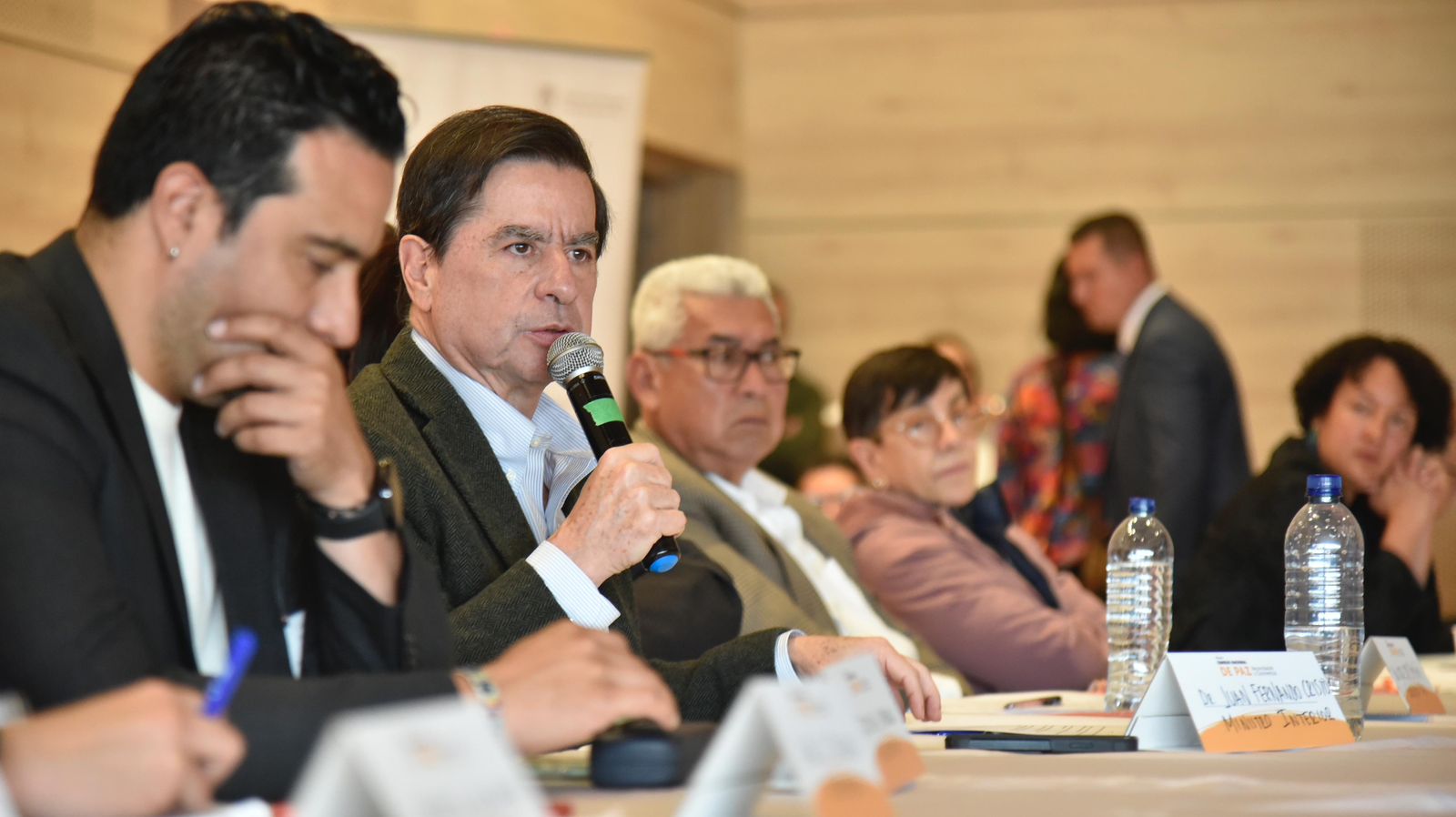 El ministro del Interior, Juan Fernando Cristo, en la Plenaria del Consejo Nacional de Paz, Reconciliación y Convivencia.