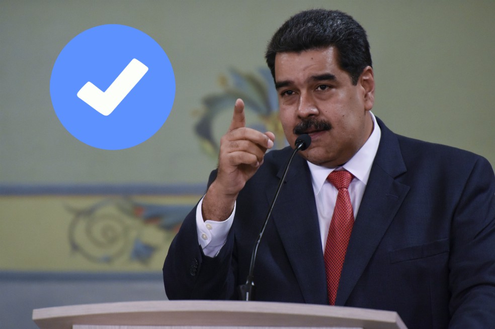 En Instagram Guaidó tiene verificación como presidente de Venezuela y Maduro no