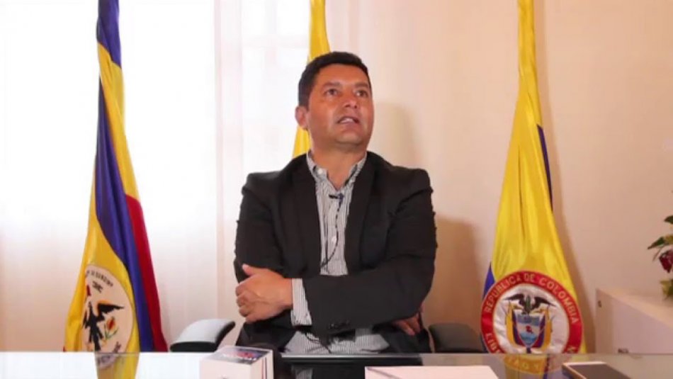 Walfrando Forero, alcalde de Tocancipá, hace parte de los 38 capturados esta semana. Es investigado por peculado. /Imagen tomada de Youtube. 