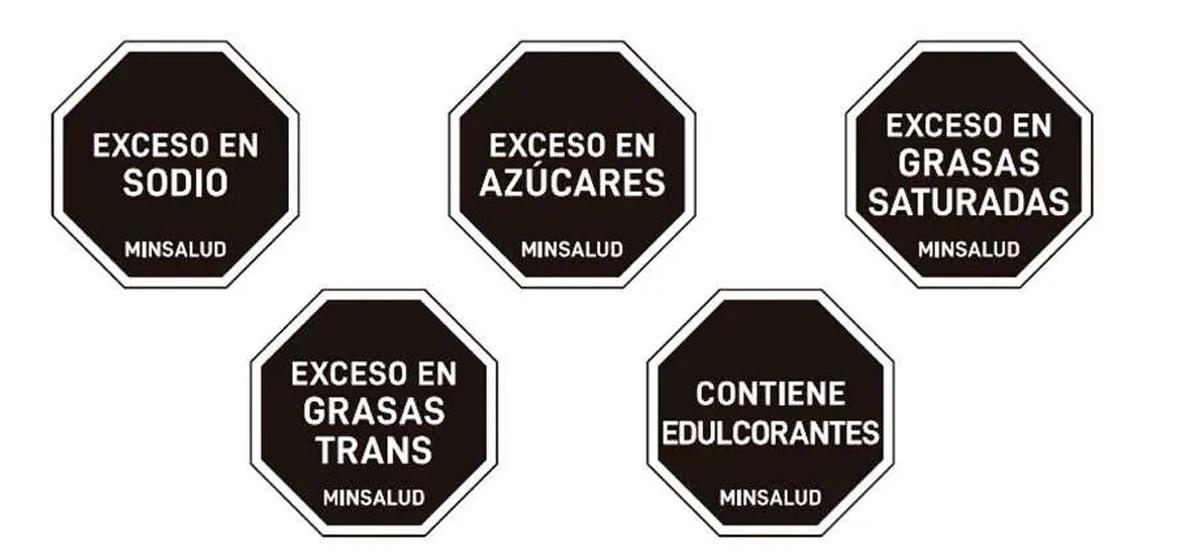 Estos son los sellos de advertencia que deben tener algunos alimentos en Colombia.