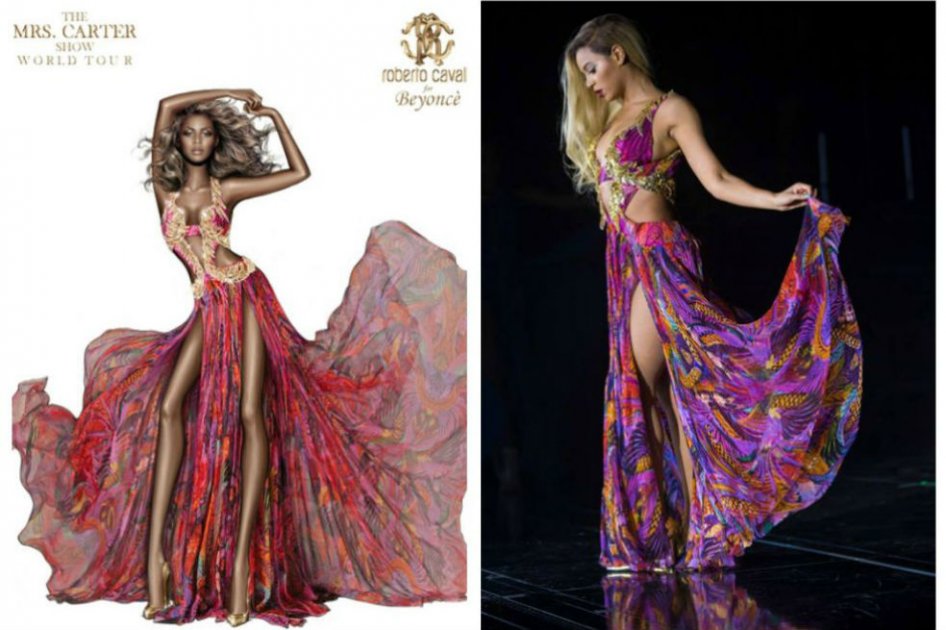 Roberto Cavalli convirtió a Beyonce en una raquítica Barbie