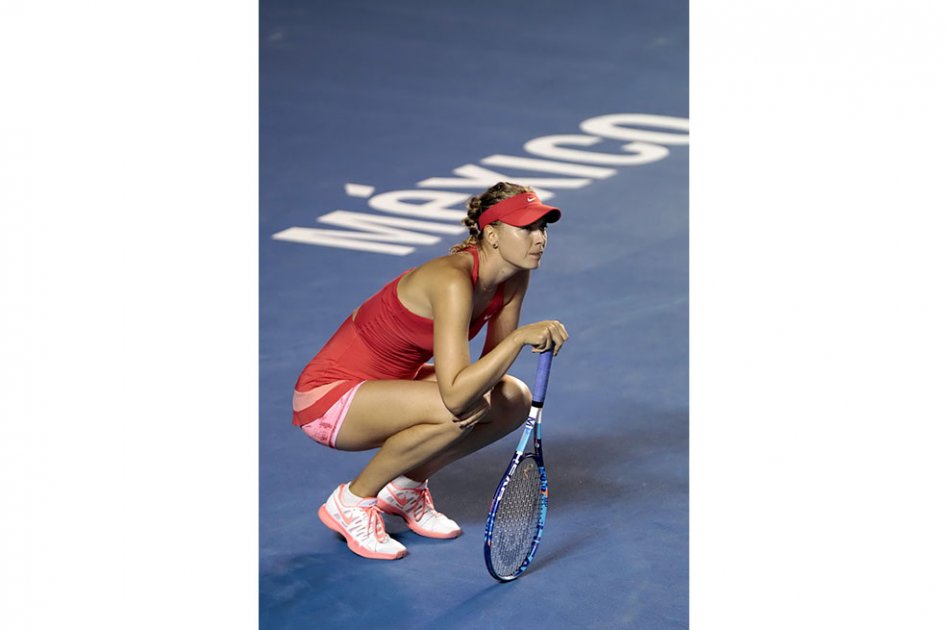 María Sharapova se retiro del Abierto de México. Foto: AFP