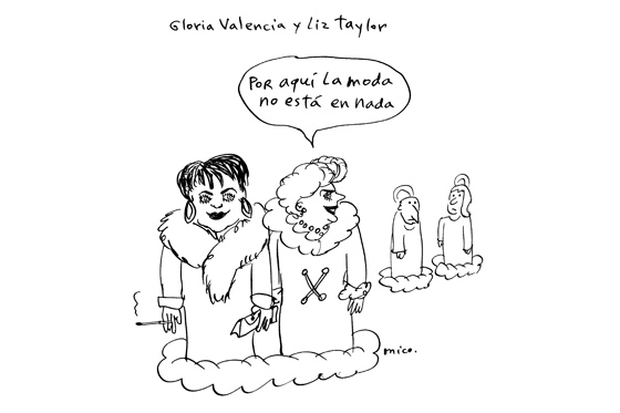 Gloria Valencia y Liz Taylor