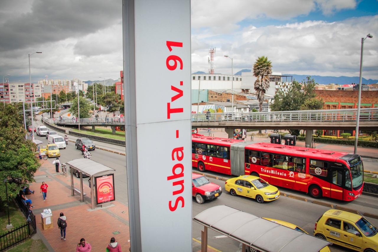 Reportan paso normal en troncal de Transmilenio de Suba pese a bloqueos