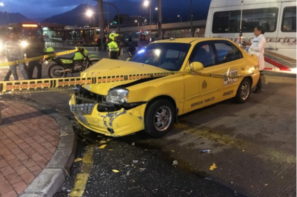 Muere pasajera de taxi por accidente de tránsito en el sur de Bogotá