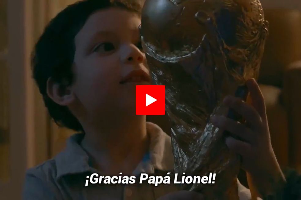Fotograma del video festivo de la Asociación de Fútbol Argentina.
