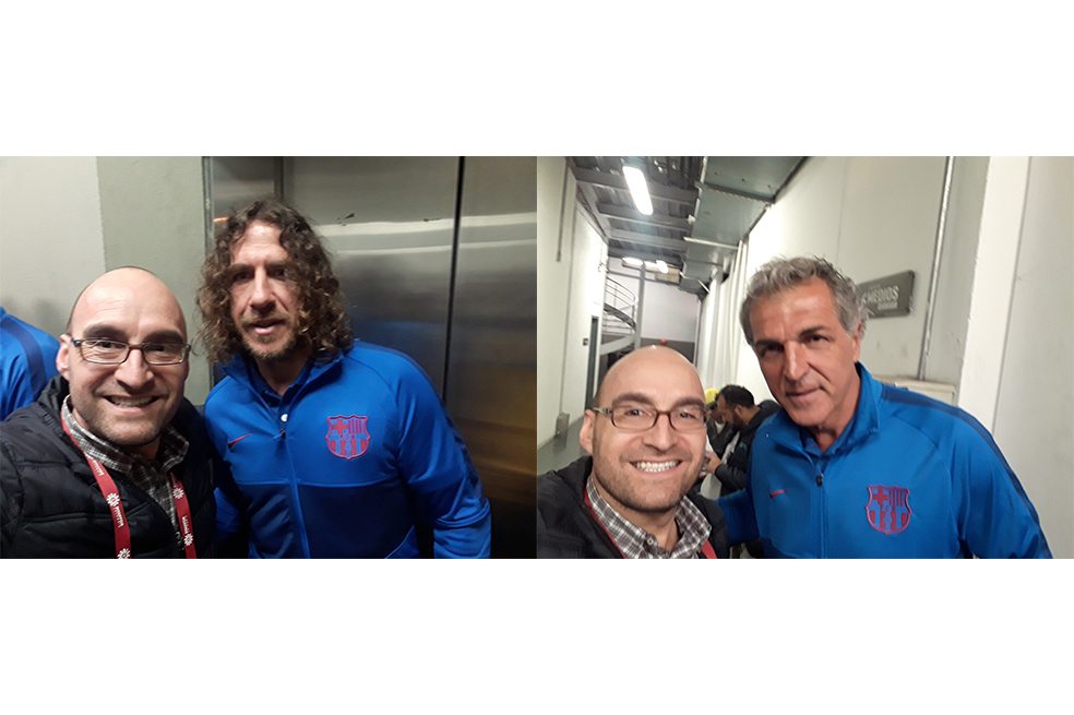 El autor de la nota con Puyoly Nadal, derecha.