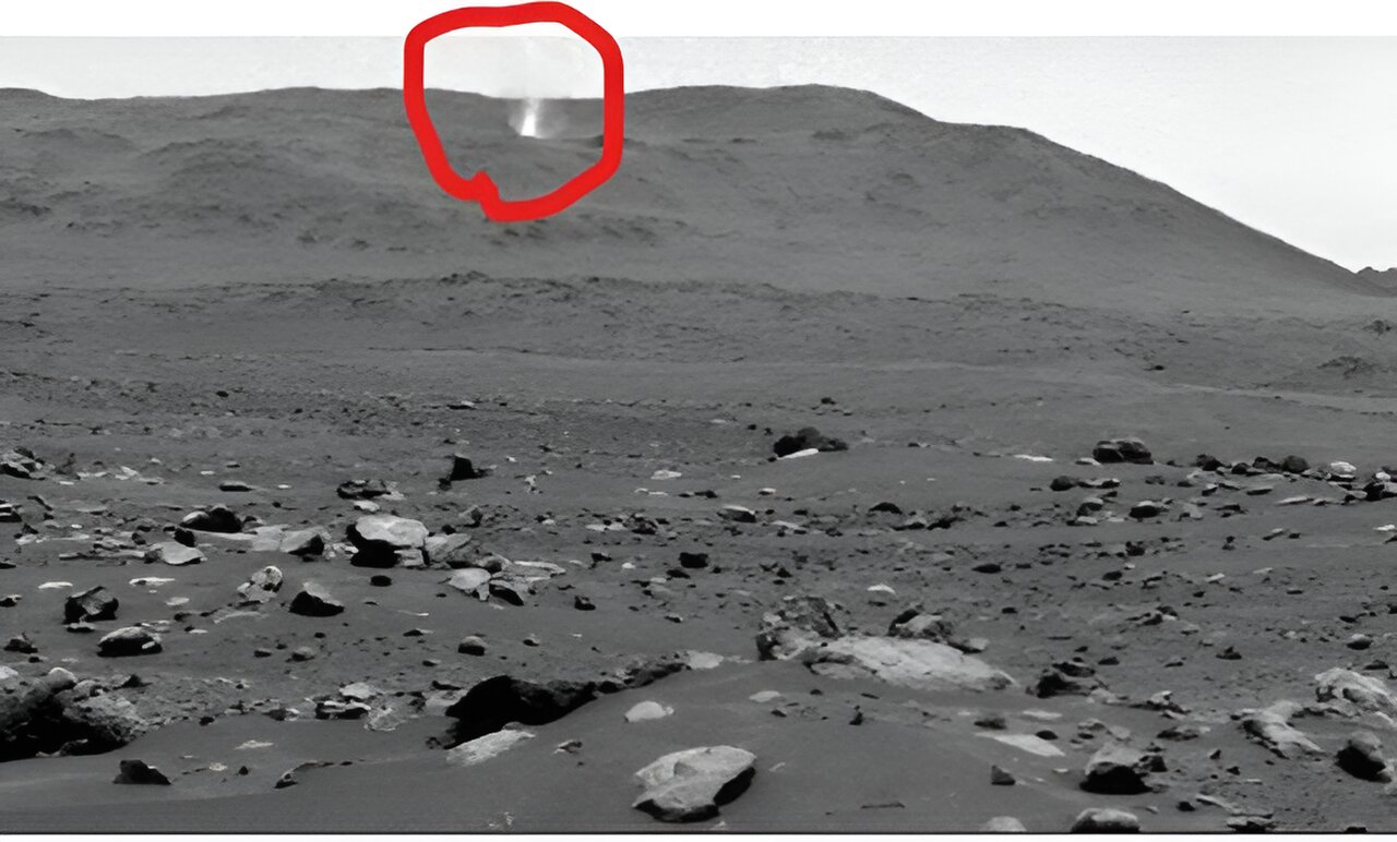 Uno de los rovers de la Nasa captó este remolino de polvo en Marte