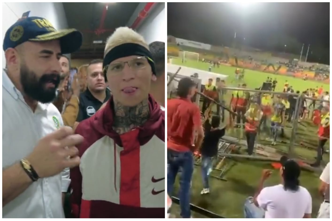 Video: partido convocado por influenciadores en Bucaramanga terminó en disturbios