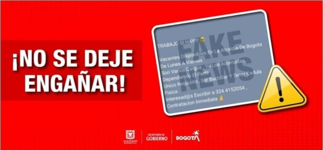 ¡Cuidado! Alcaldía de Bogotá desmiente ofertas laborales sospechosas