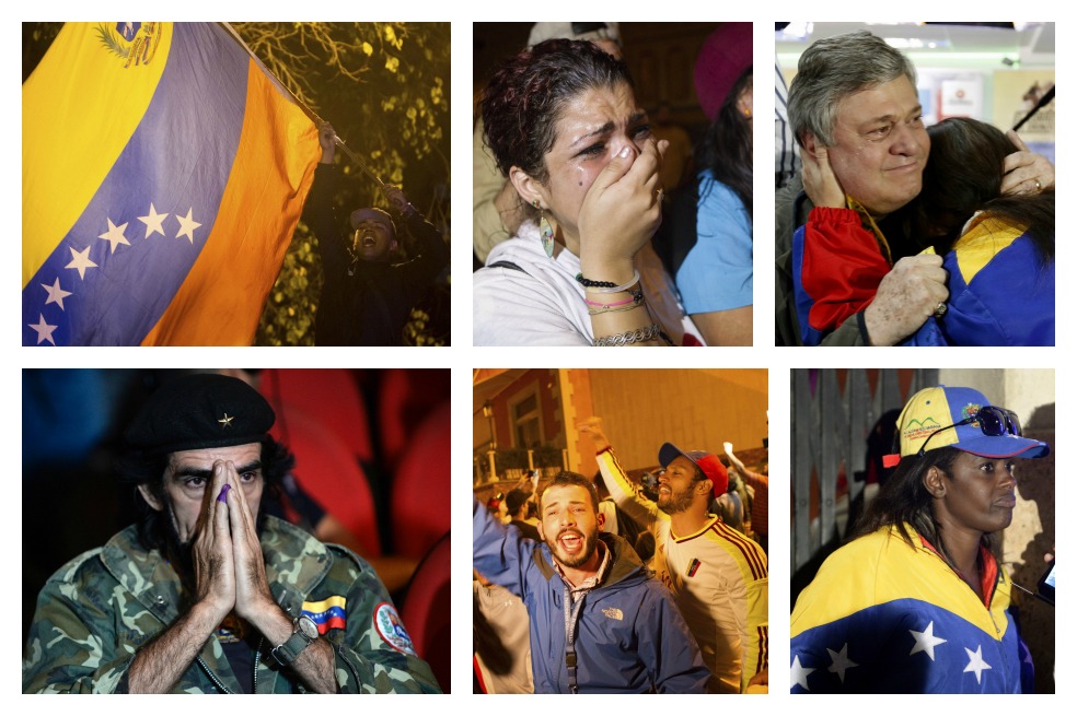 El júbilo y la derrota en los rostros de los venezolanos tras jornada electoral