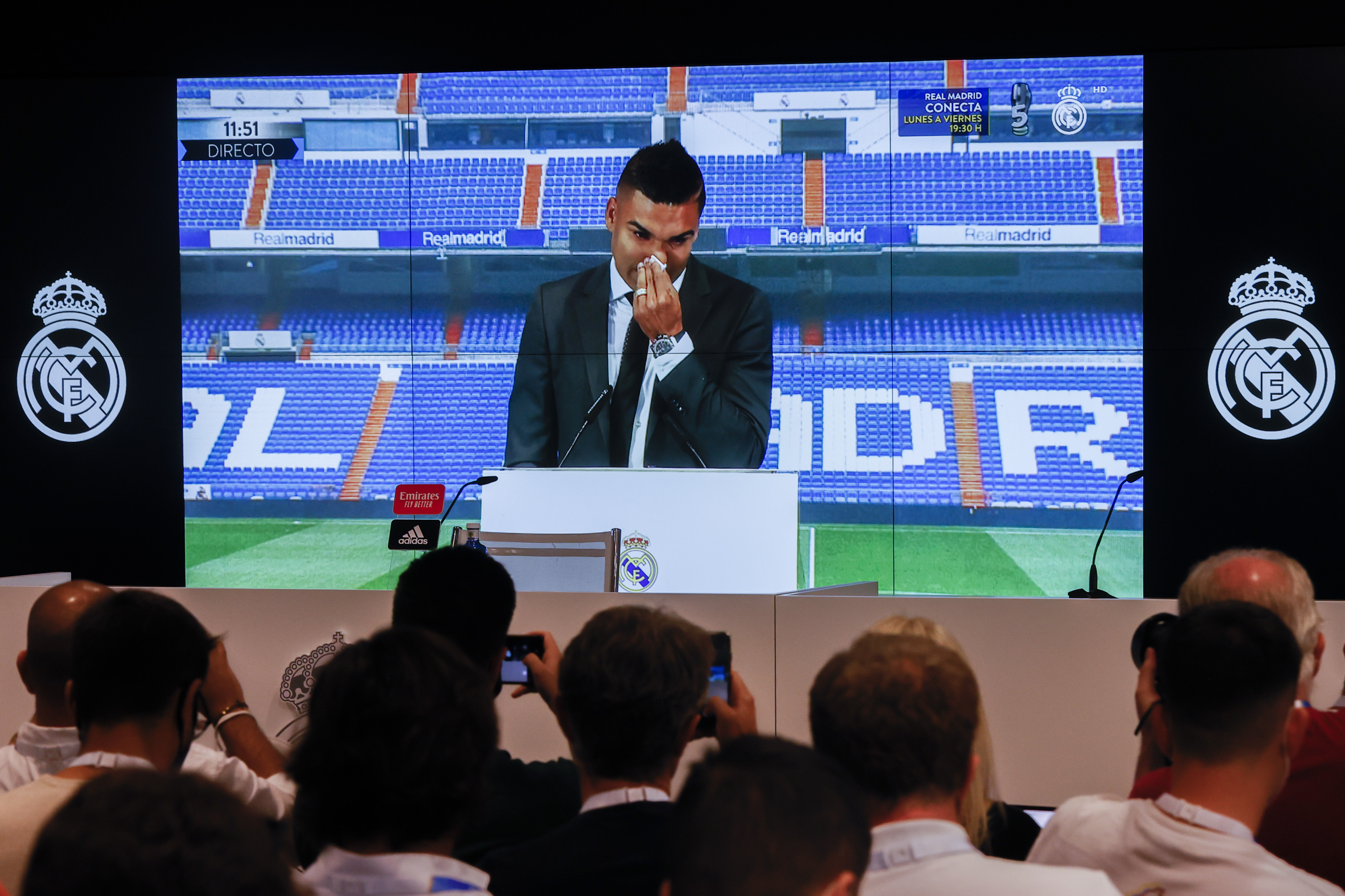 Las lágrimas de Carlo Ancelotti en la despedida de Casemiro del Real Madrid