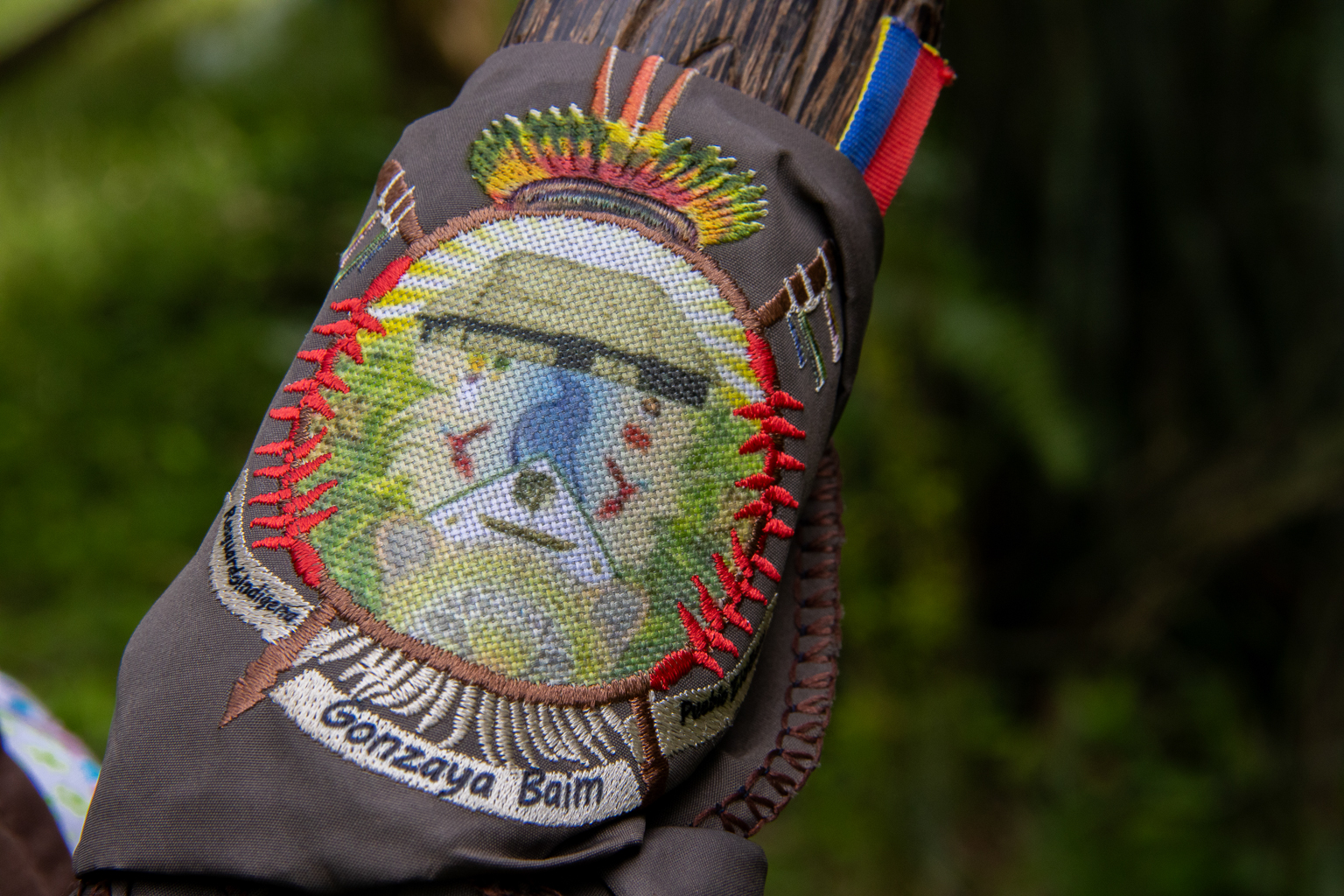 Bastón de mando de la guardia indígena siona.