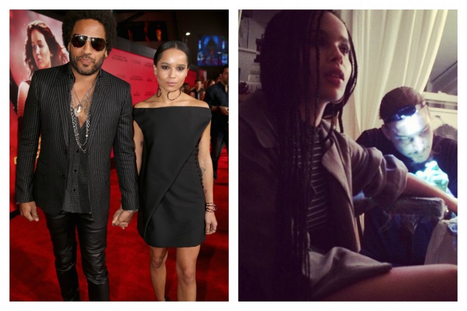 Lenny Kravitz y su hija comparten tatuador