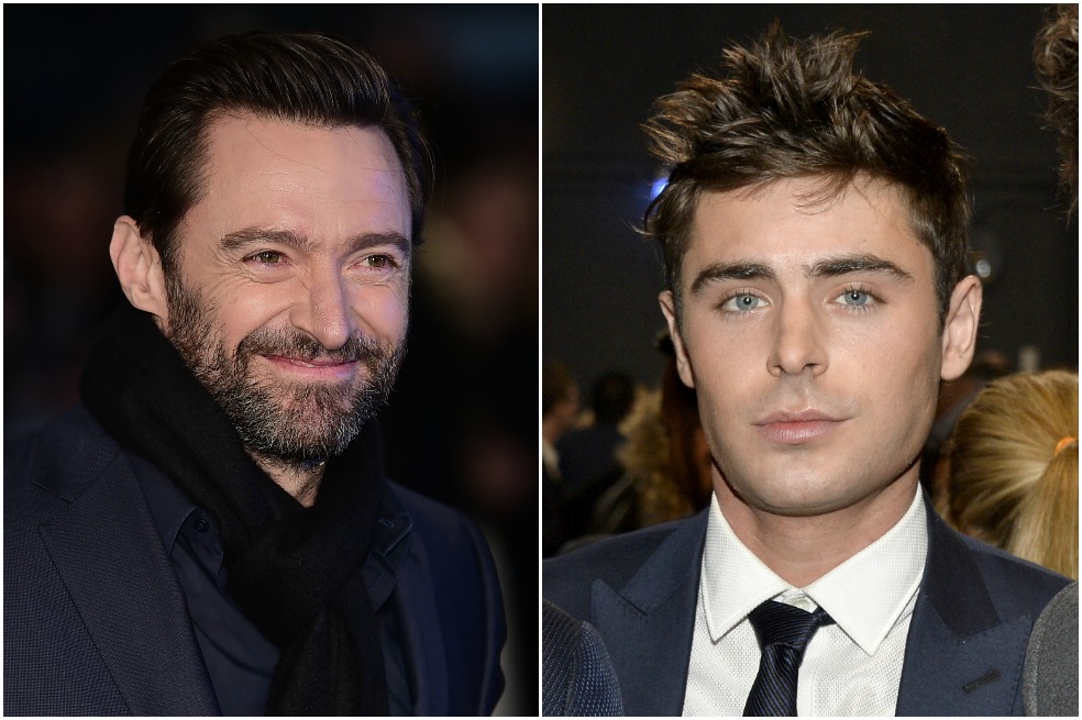 Los actores Hugh Jackman y Zac Efron.