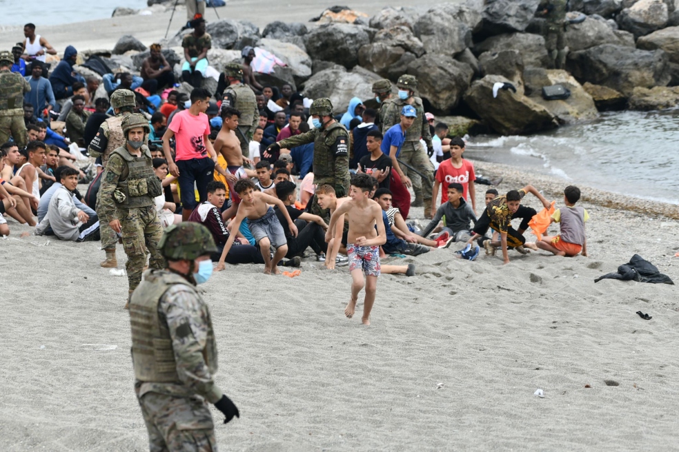 Migrantes Marruecos-.España, ceuta 2021