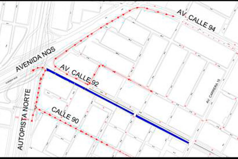 Nuevos cierres en la calle 92 entre Autopista Norte y carrera 15