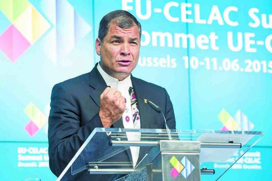 El presidente de Ecuador, Rafael Correa, habló a favor de la paz en Colombia y pidió levantar las sanciones contra Venezuela. /AFP