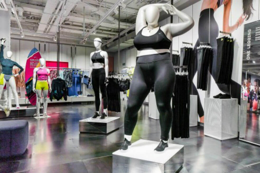 Nike le apuesta a los maniquís de tallas grandes