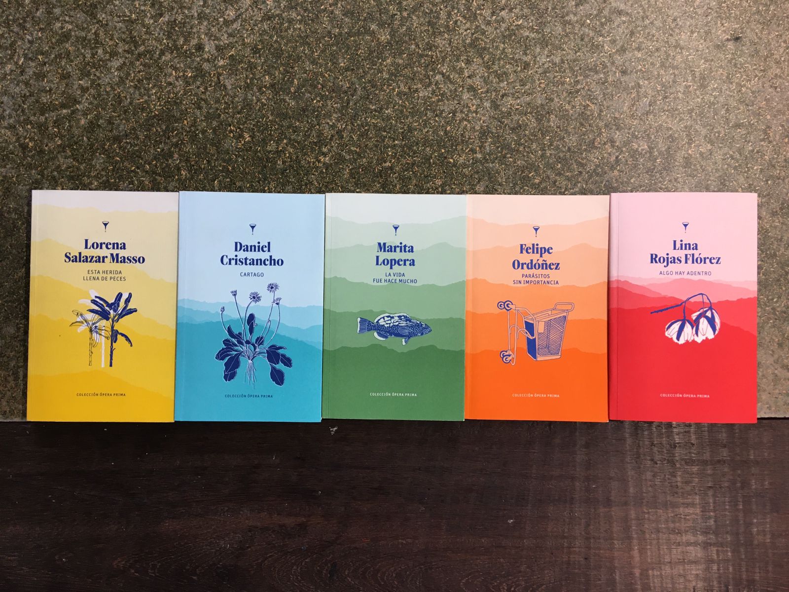 Estos son algunos de los títulos que componen la colección Ópera Prima de Angosta editores.