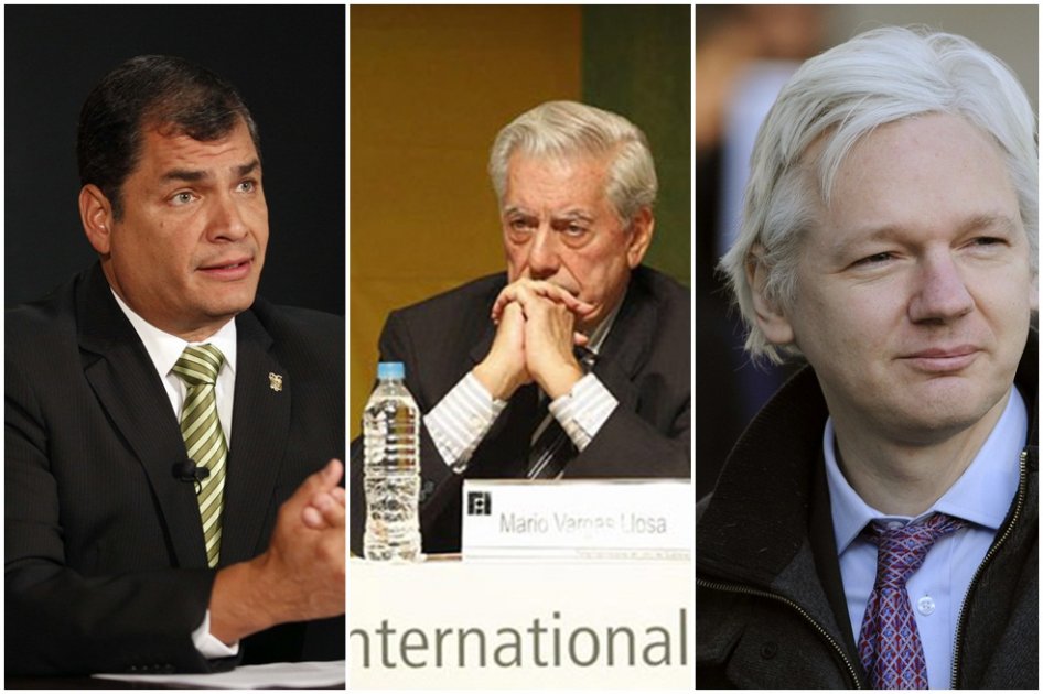 Vargas Llosa dice que Rafael Correa y Julian Assange son «tal para cual»