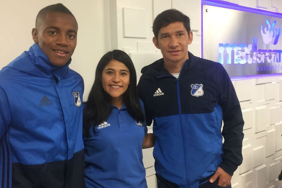 Fariñez (izquierda) y Ovelar, los refuerzos del cuadro embajador / Cortesía Millonarios FC