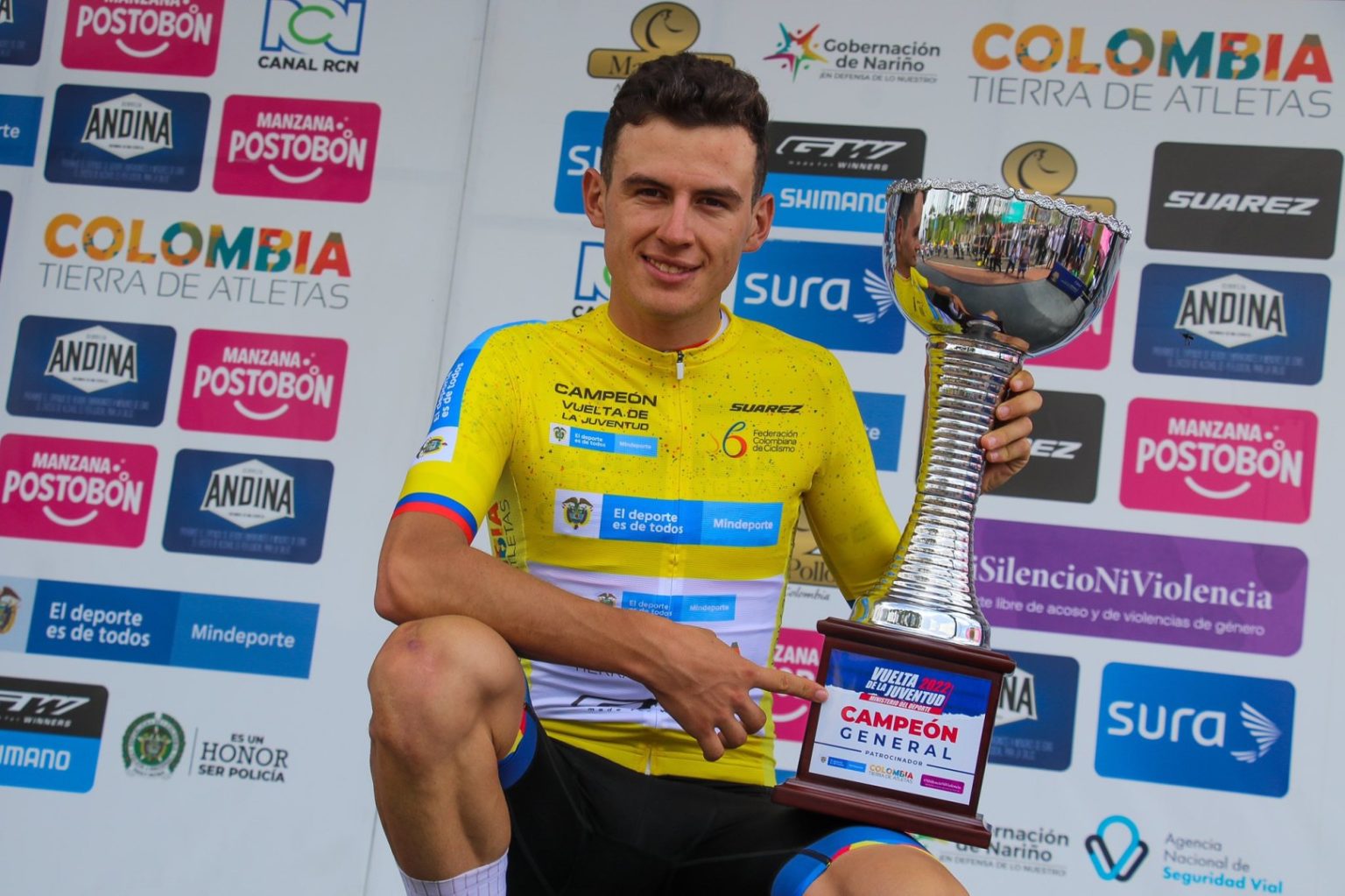 Germán Darío Gómez, vigente campeón de la Vuelta a la Juventud.