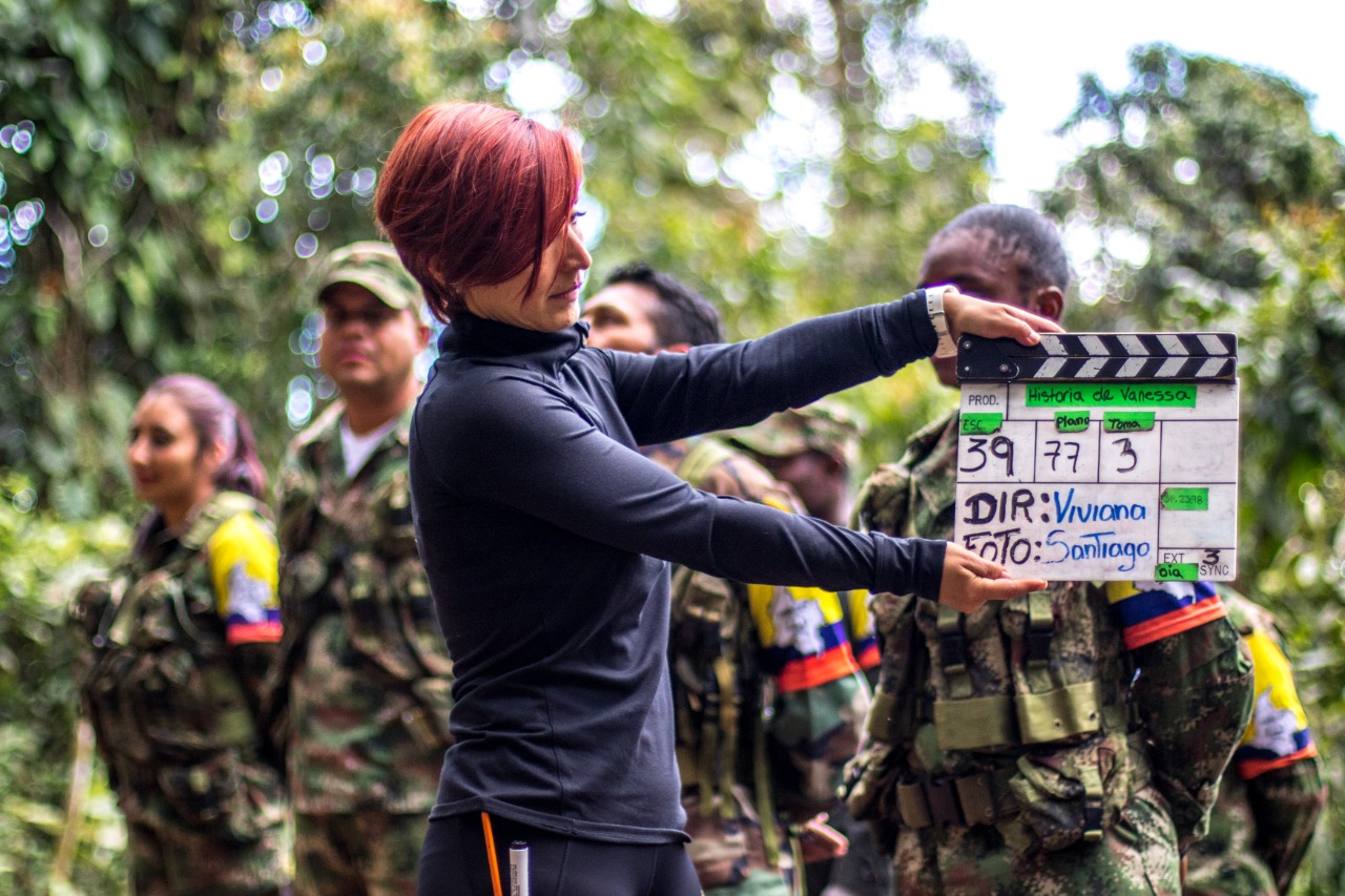 Grabación de la película Memorias guerrilleras, de Ricardo Coral.
