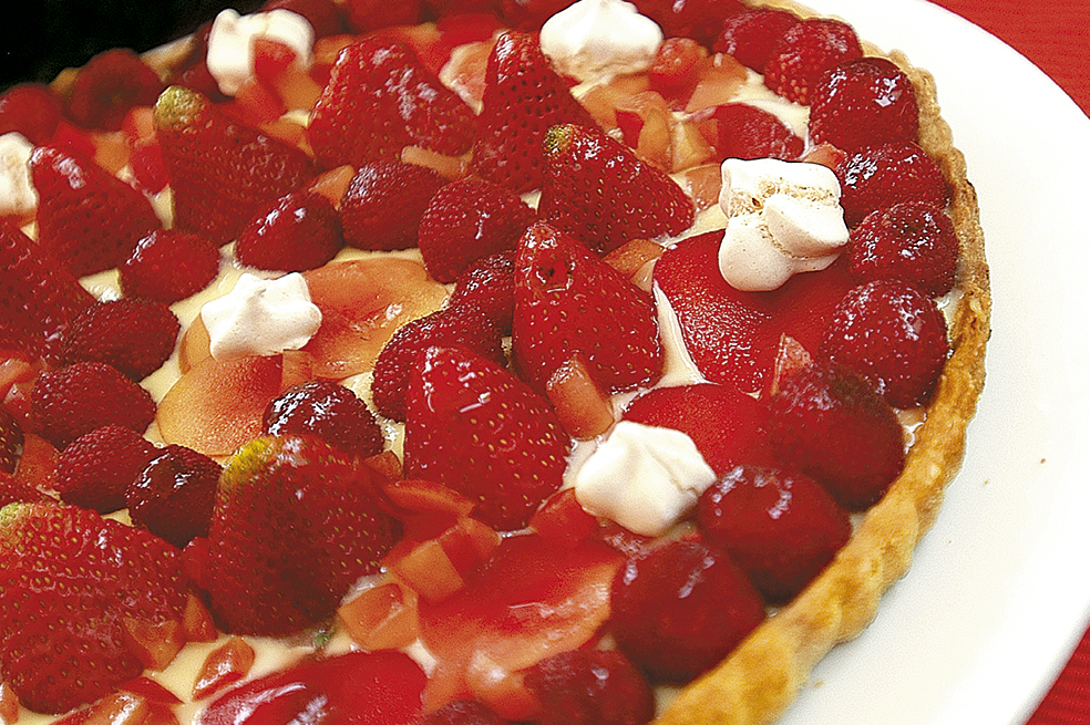 Postre del día: tarta de frutos rojos