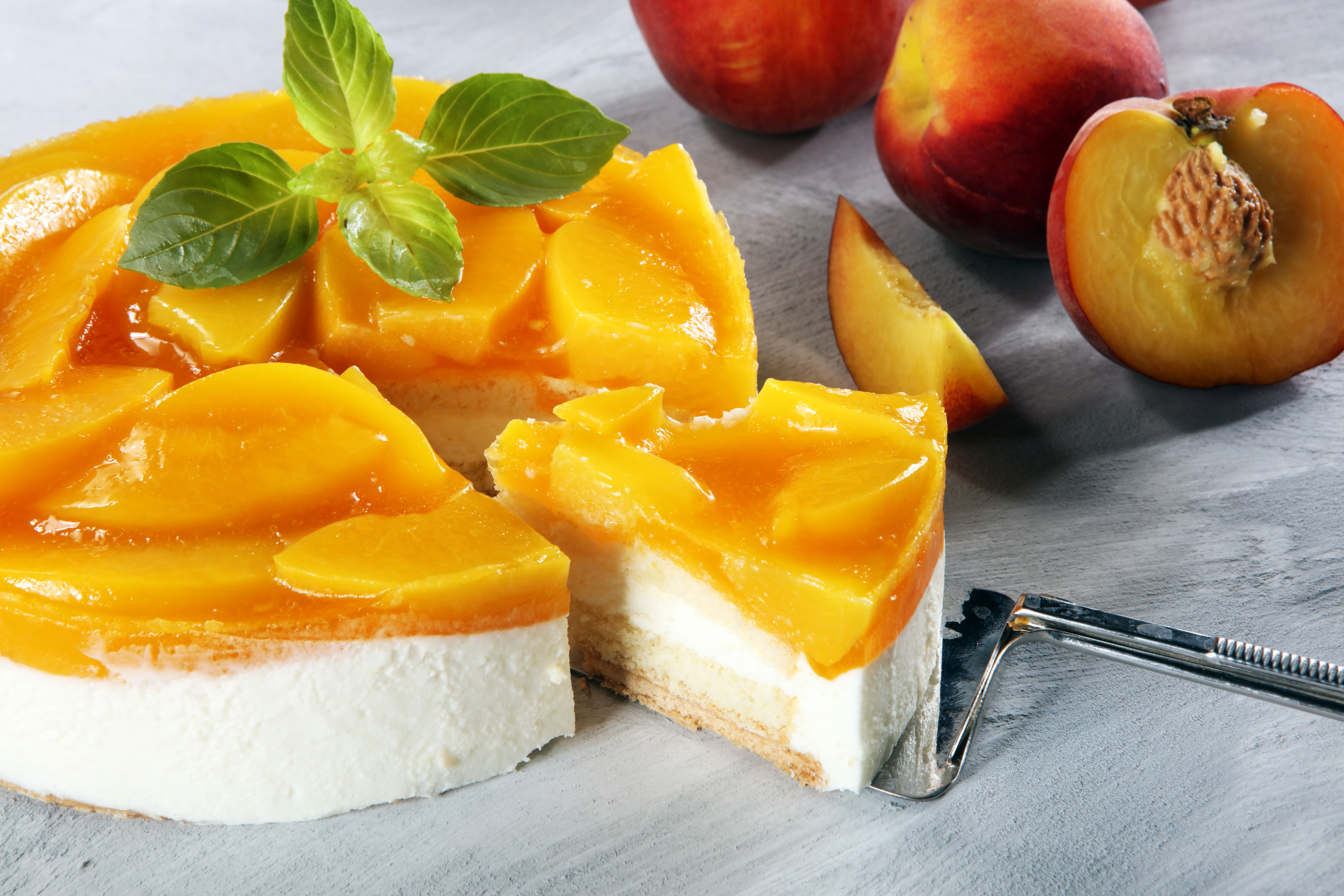 Receta: cheesecake de durazno cremoso