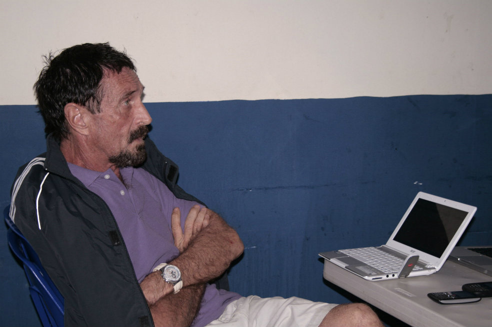 La fuga de John McAfee, creador del antivirus, terminó