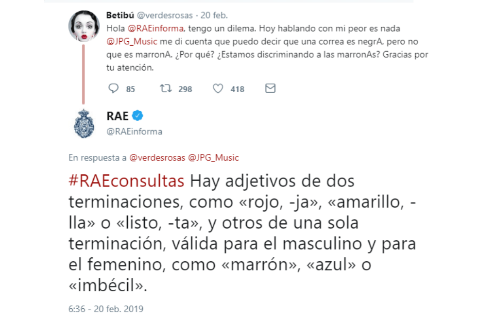 «Imbécil»: la respuesta de la RAE a un usuario que se vuelve viral
