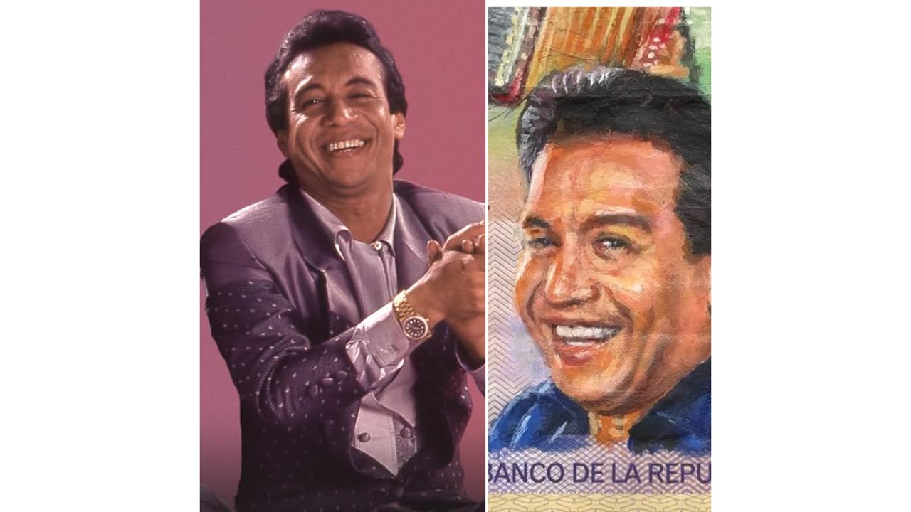 Publican imagen del billete de 50 mil pesos con imagen de Diomedes Díaz