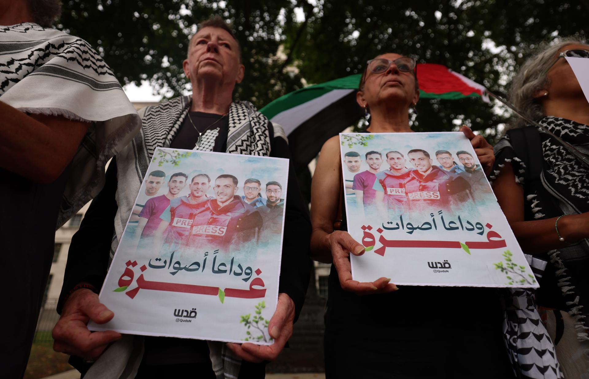 Ataque israelí mató a 15 personas en Gaza, cuatro de ellas periodistas