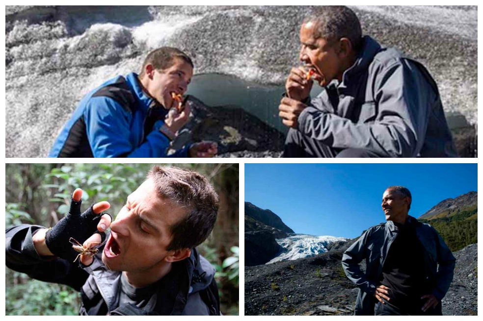 Obama sobrevivió al reto de Bear Grylls