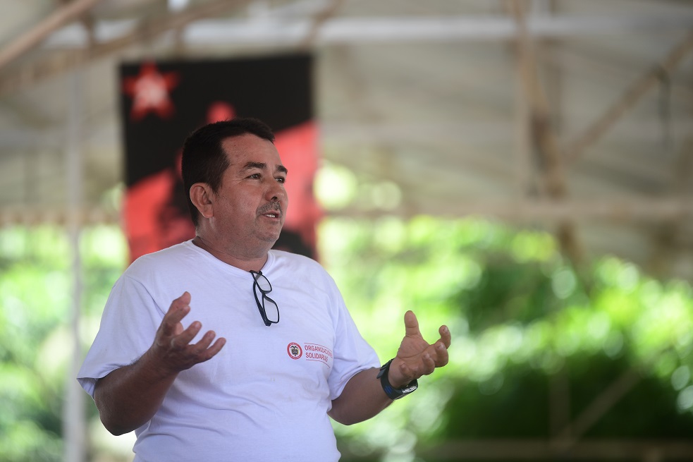 Noé Gutiérrez Galvis, 'Ardillo', líder del espacio de reincorporación de Colinas y representante legal de la cooperativa Cooamacol.